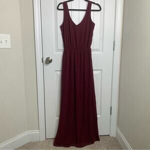 Show me your mumu burgundy bridesmaids maxi dress‎ size large
